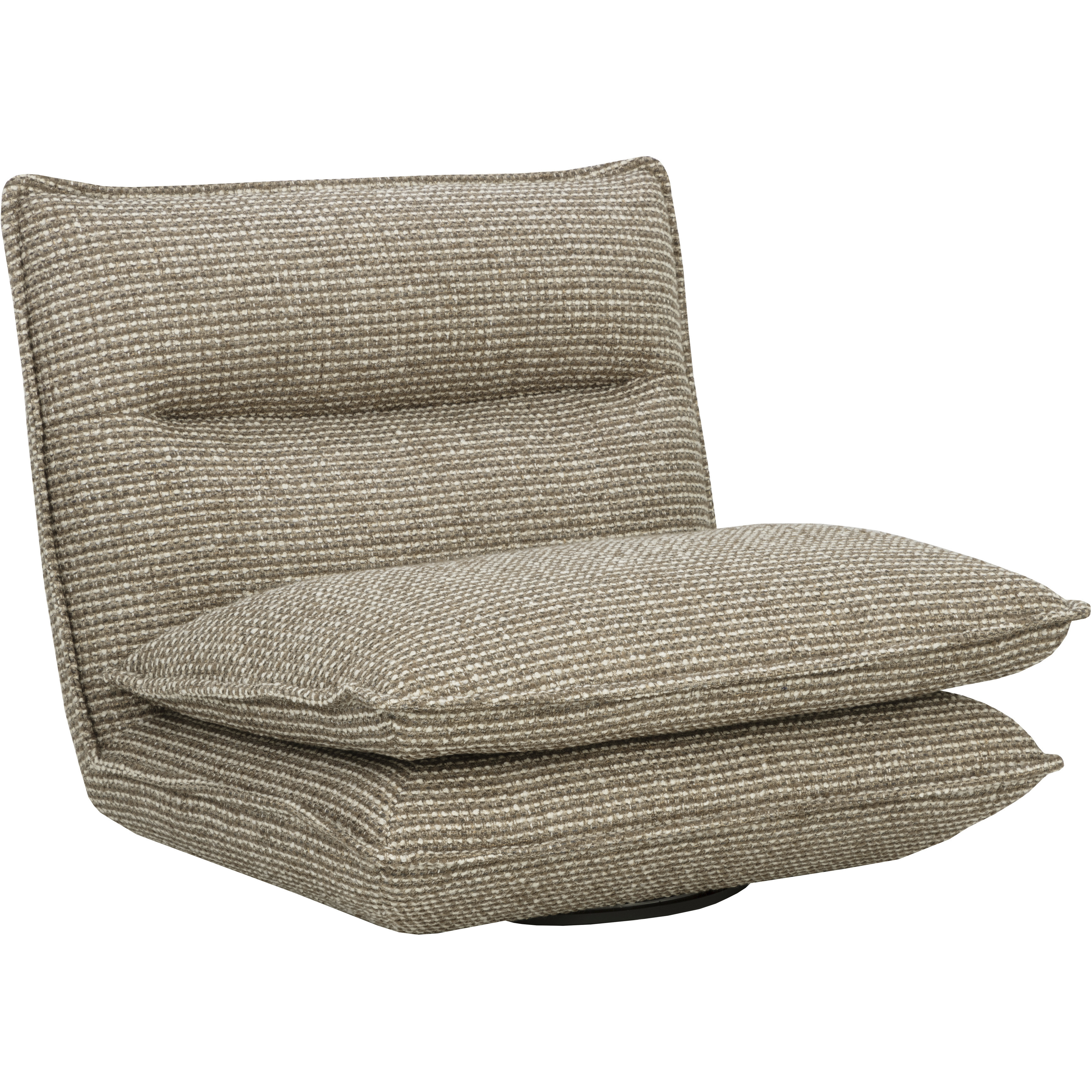 Colson Torched Meringue Swivel Armless Chair